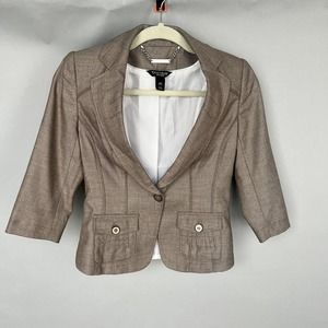 White House Black Market Brown Blazer Size 00P